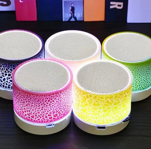 Mini Bluetooth Speaker Wireless Loudspeaker Crack LED SD Card USB
