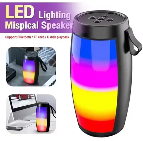 S1202 Wireless Bluetooth Speakers Powerful Portable Sound Box Subwoofer Car Audio Bass MP3 Player Sound System LED Lights